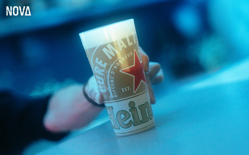 A Heineken beer served at Nova Bar.