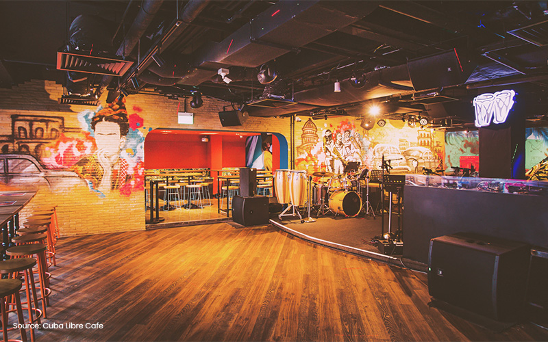 Cuba Libre Cafe, a vibrant live music spot.