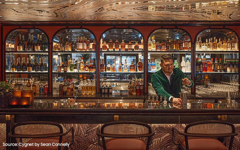 Cygnet by Sean Connelly, an elegant bar.