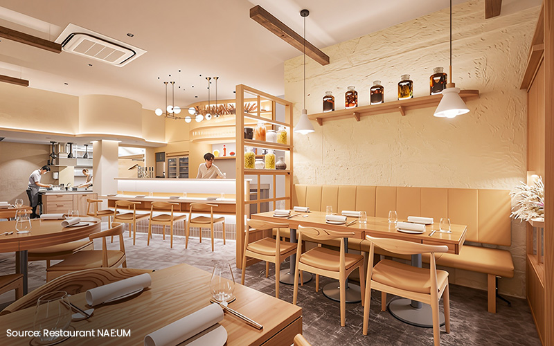 Restaurant NAE:UM, a modern date night spot.